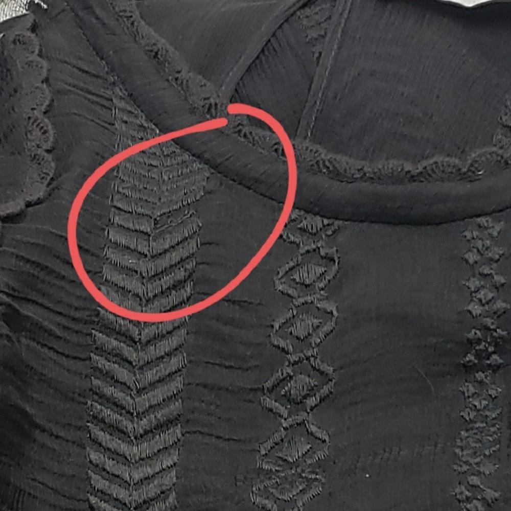 IRO Women's Black Sheer Western Boho Dress Long Sleeves Size 6 - Picture 10 of 16